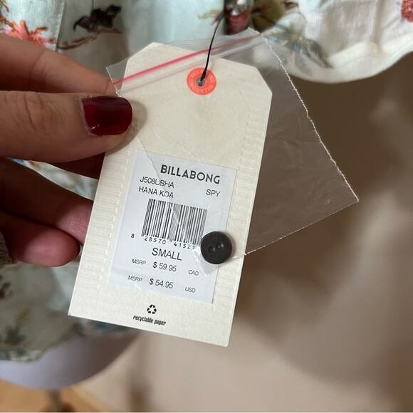 Billabong Hana Koa Beach surfer short sleeve button shirt & pants set NEW SMALL - Picture 10 of 12